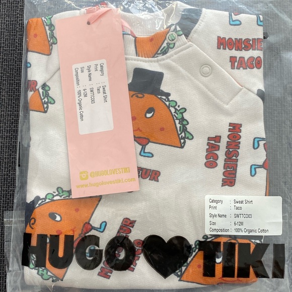 Hugo Loves Tiki Taco Sweatshirt NWT - Picture 2 of 4